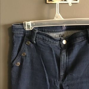 Gap wide leg sailor button jeans